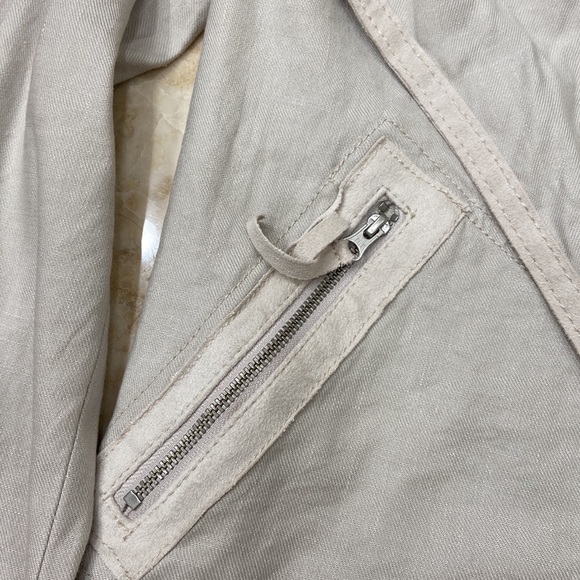 Anthropologie Gulliver Linen Blend Swing Draped Jacket.Size Xs. Stone color. NWT - Picture 7 of 10